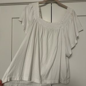 JCREW Flowy White Tshirt
